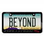 Dodge Challenger R/T in 3D Black on Black Metal License Plate Frame