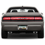 Dodge Challenger R/T in 3D Black on Black Metal License Plate Frame