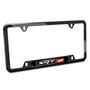 SRT-8 Logo Black Insert Black Stainless Steel License Plate Frame for Dodge Jeep