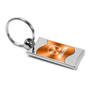 Mazda Orange Spun Brushed Metal Key Chain, Official Licensed