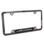 Dodge Challenger Real Carbon Fiber Insert Gunmetal Chrome Stainless Steel License Plate Frame