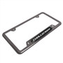 Dodge Challenger Real Carbon Fiber Insert Gunmetal Chrome Stainless Steel License Plate Frame