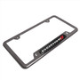 Dodge Real Carbon Fiber Insert Gunmetal Chrome Stainless Steel License Plate Frame