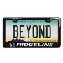 Honda Ridgeline Black Real Carbon Fiber Finish ABS Plastic License Plate Frame