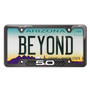 Ford Mustang 5.0 Real Carbon Fiber Insert Gunmetal Chrome Stainless Steel License Plate Frame