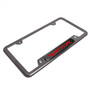 Ford F-150 Raptor in Red Real Carbon Fiber Insert Gunmetal Chrome Stainless Steel License Plate Frame