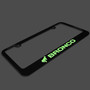 Ford Bronco 3D Night Glow Luminescent Logo on Black Metal License Plate Frame
