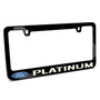 Ford Platinum 3D Night Glow Luminescent Logo on Black Metal License Plate Frame