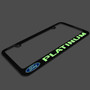 Ford Platinum 3D Night Glow Luminescent Logo on Black Metal License Plate Frame