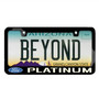 Ford Platinum 3D Night Glow Luminescent Logo on Black Metal License Plate Frame