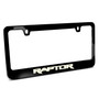 Ford F-150 Raptor 3D Night Glow Luminescent Logo on Black Metal License Plate Frame