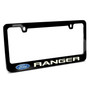 Ford Ranger 3D Night Glow Luminescent Logo on Black Metal License Plate Frame