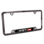 SRT-8 Logo Black Insert Gunmetal Chrome Stainless Steel License Plate Frame for Dodge Jeep RAM
