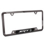 Dodge SRT Hellcat Real Carbon Fiber Insert Gunmetal Chrome Stainless Steel License Plate Frame