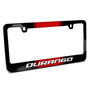 Dodge Durango Racing Stripe Black Metal License Plate Frame