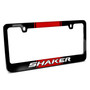 Dodge Shaker Challenger Racing Stripe Black Metal License Plate Frame