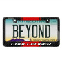 Dodge Challenger Red Racing Stripe Black Real Carbon Fiber License Plate Frame