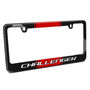 Dodge Challenger R/T Red Racing Stripe Black Real Carbon Fiber License Frame