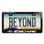 Ford Escape Black Real 3K Carbon Fiber Finish ABS Plastic License Plate Frame