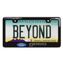 Ford F-150 New 3D Black on Real Carbon Fiber Finish Plastic License Plate Frame
