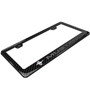 Ford Mustang in 3D Black on Real Carbon Fiber Finish Plastic License Plate Frame