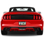 Ford Mustang in 3D Black on Real Carbon Fiber Finish Plastic License Plate Frame