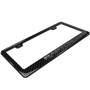 Ford F-150 Raptor in 3D Black on Real Carbon Fiber Plastic License Plate Frame