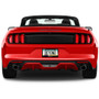 Ford Mustang 5.0 in 3D Black Letters on Black Metal License Plate Frame