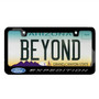 Ford Expedition in 3D Black Letters on Black Metal License Plate Frame
