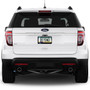 Ford Explorer in 3D Black Letters on Black Metal License Plate Frame