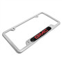 GMC in Red Carbon Fiber Nameplate Chrome Stainless Steel License Plate Frame