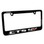 Cadillac CTS-V Crest Logo in Full-Color Black Metal License Plate Frame