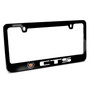 Cadillac CTS Logo in Full-Color Black Metal License Plate Frame