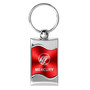 Mercury Red Spun Brushed Metal Key Chain, Official Licensed