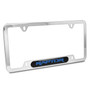 Ford F-150 Raptor in Blue Carbon Fiber on Chrome Stainless Steel License Frame