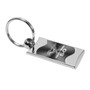 Ford Mustang 5.0 Gray Spun Brushed Metal Key Chain