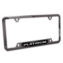 Ford Platinum Black Insert Gunmetal Chrome Stainless Steel License Plate Frame