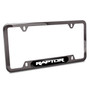 Ford F-150 Raptor Black Insert Gunmetal Chrome Stainless Steel License Plate Frame