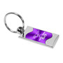 Ford Mustang 5.0 Purple Spun Brushed Metal Key Chain