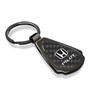 Honda Pilot Real Black Carbon Fiber Gunmetal Black Metal Teardrop Key Chain