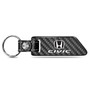 Honda Civic Real Carbon Fiber Blade Style with Black Leather Strap Key Chain