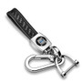 Ford Built-Ford-Tough in Black Real Carbon Fiber Strap Chrome Hook Key Chain