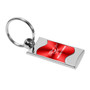 FORD MUSTANG RED SPUN BRUSHED METAL KEY RING