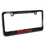 GMC Logo in Red Real Black Forged Composite Carbon Fiber License Plate Frame