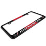 Chevrolet 2014 Corvette C7 Dual Logo racing Stripes Metal License Plate Frame