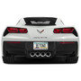 Chevrolet Corvette C7 Dual Logo 3D Embossed Letters on Mirror Chrome Metal License Plate Frame