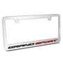 Chevrolet Corvette C7 Grand Sport 3D Embossed Letters on Mirror Chrome Metal License Plate Frame