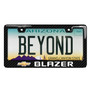 Chevrolet Blazer 3D Real 3K Carbon Fiber Finish ABS Plastic License Plate Frame