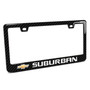 Chevrolet Suburban 3D Real Carbon Fiber Finish ABS Plastic License Plate Frame