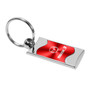 Mazda 3 Red Spun Brushed Metal Key Chain